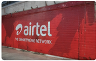 Airtel wall branding project